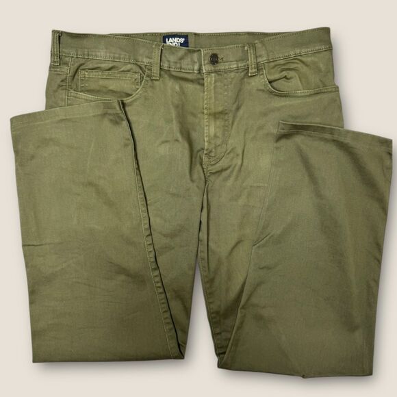Land's End Other - Lands' End Men's Size 36 Traditional Fit Olive Green Stretch 5-Pocket Pants
